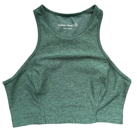 Outdoor Voices Other - Outdoor Voices Athena Crop Top Sports Bra Sz M Green